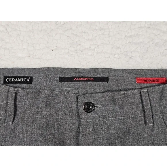 Alberto Ceramica Stone Golf Pants Mens 36x34 Gray Modern Fit Stretch Performance